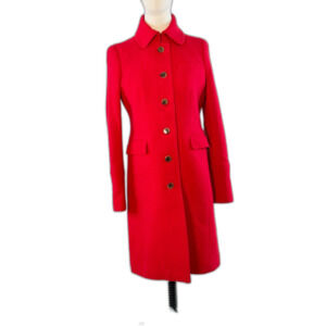 J Crew | Classic Lady Day Coat Sz 4 in Red | Italian Thinsulate®